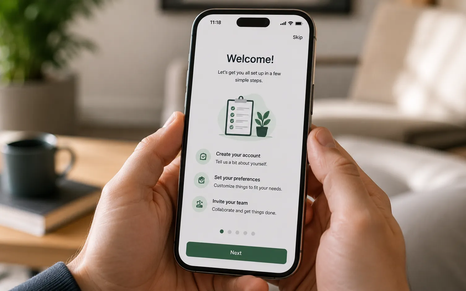 An onboarding checklist auto-completing across apps
